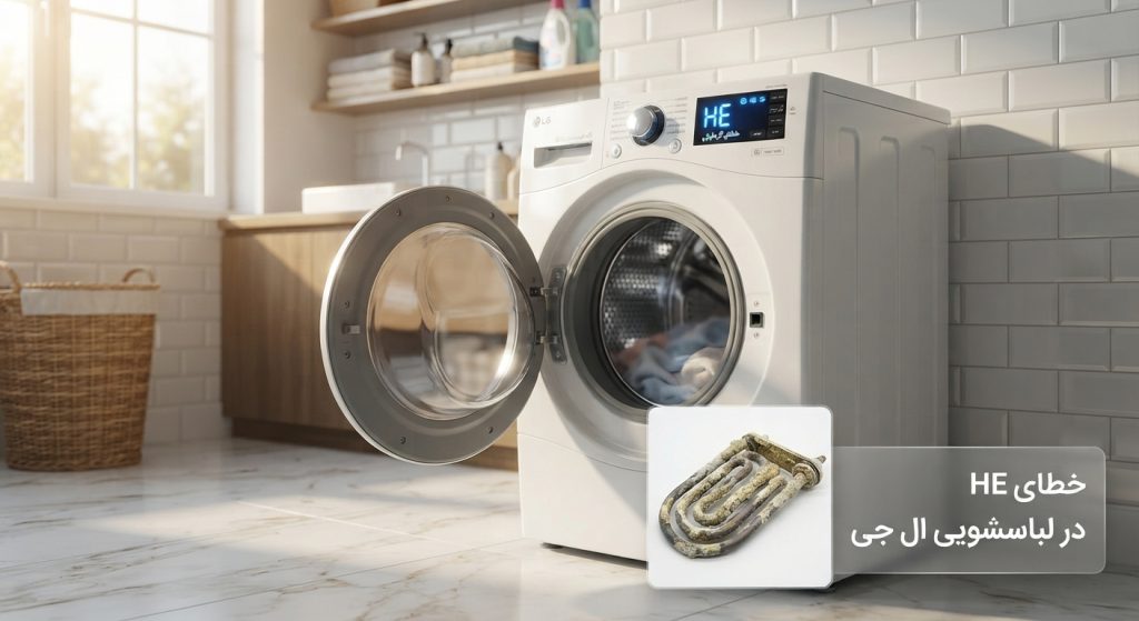 خطای HE در لباسشویی LG
