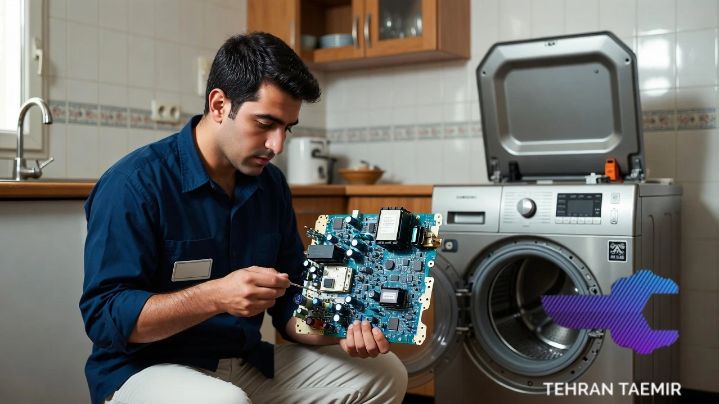 رفع خطای E8 لباسشویی سامسونگ