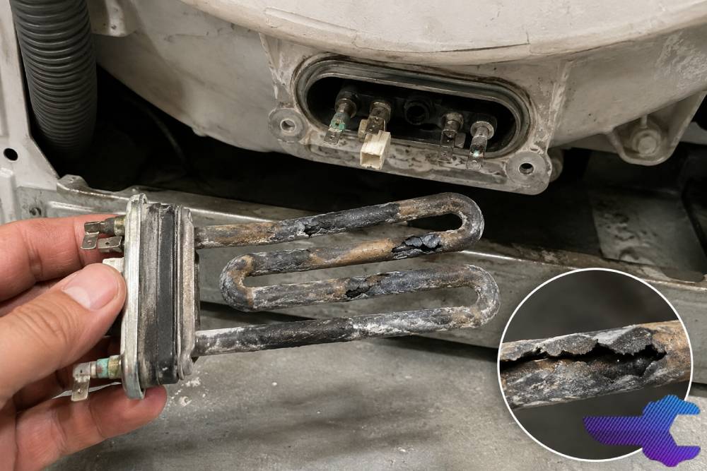 علت سوختن المنت لباسشویی ویرپول (ارور F12)
